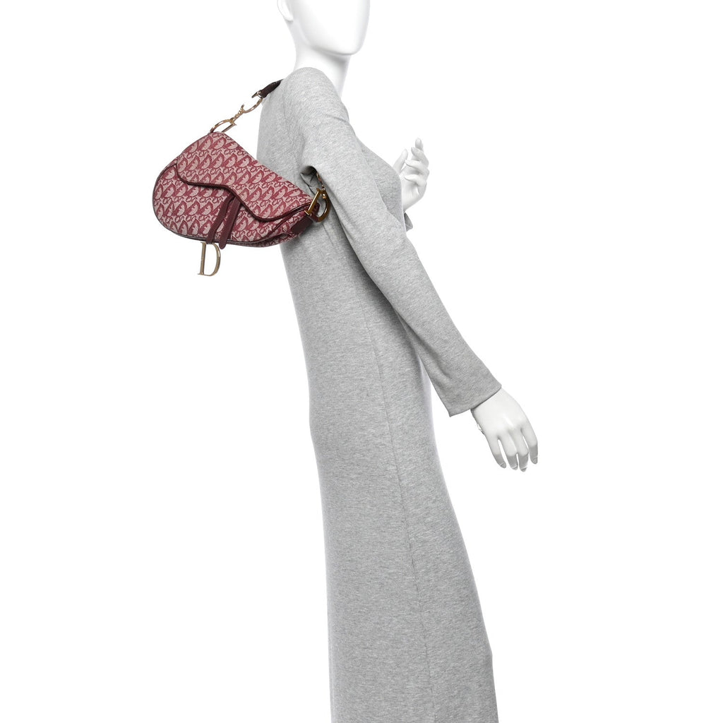 Monogram Saddle Bag Burgundy