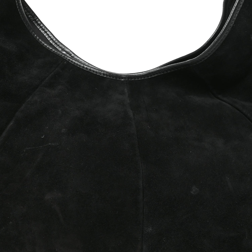 Suede Buffalo Horn Mombasa Hobo Black