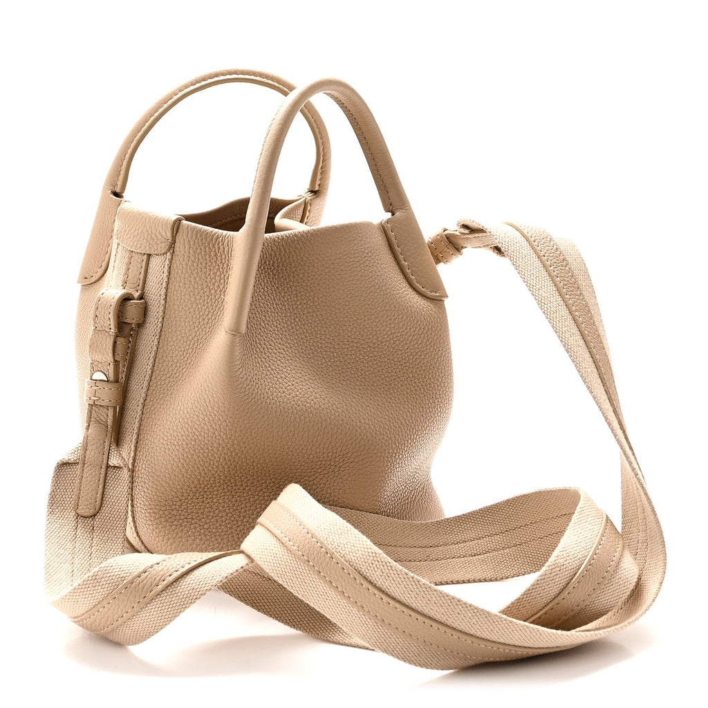 Grained Calfskin Micro Bale Bag Light Mastic