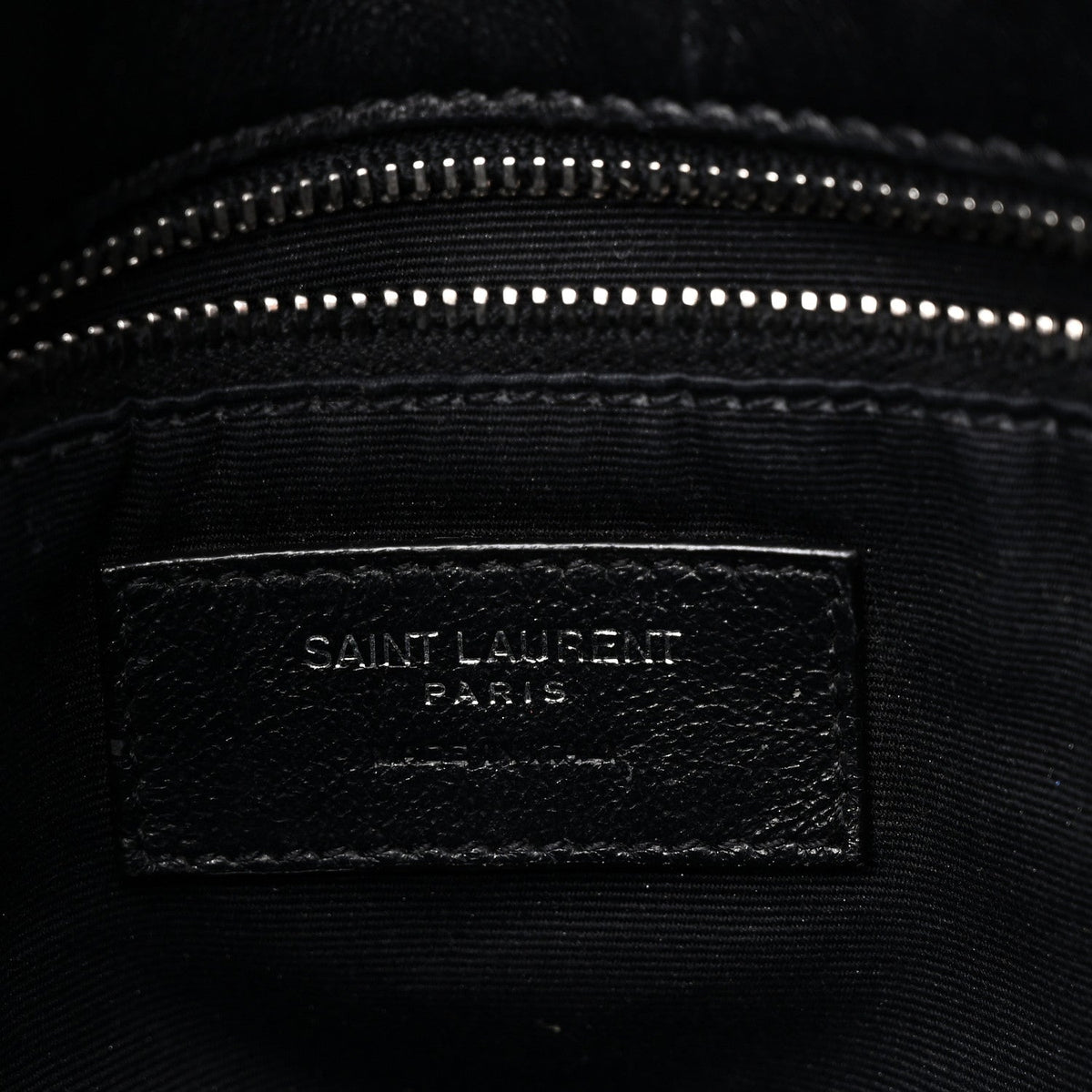 Lambskin Quilted Medium Loulou Puffer Monogram Chain Satchel Black