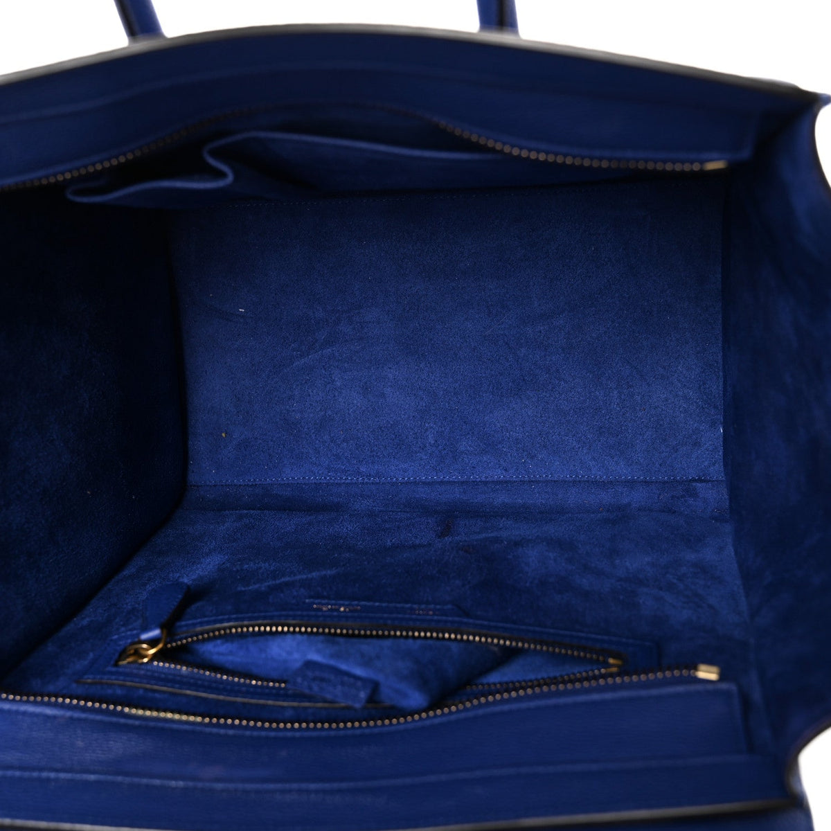 Drummed Calfskin Mini Luggage Indigo