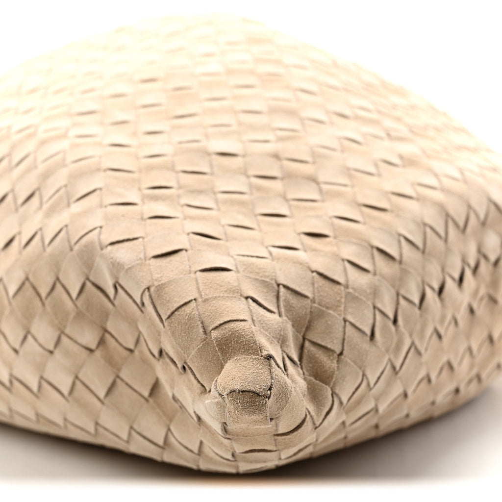Suede Intrecciato Large Hop Mastice