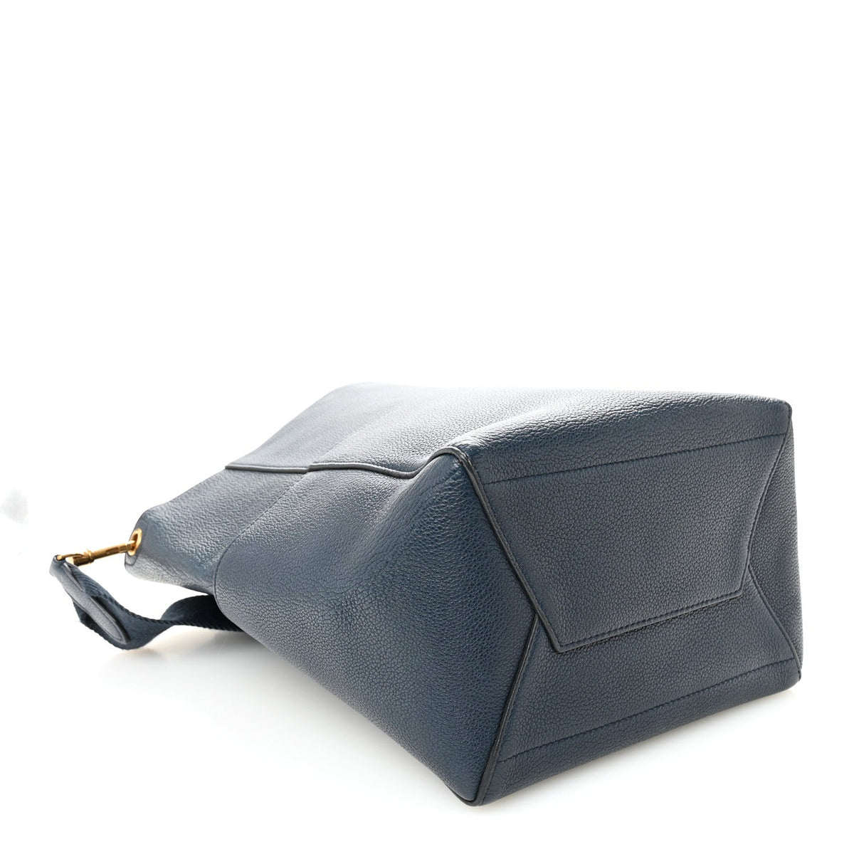 Goatskin Sangle Bucket Bag Blue