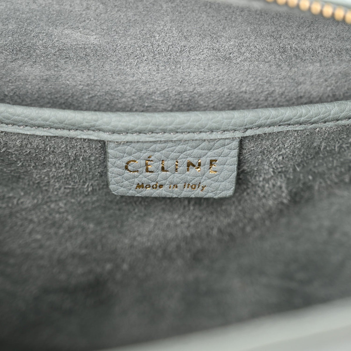 Drummed Calfskin Nano Luggage Almond
