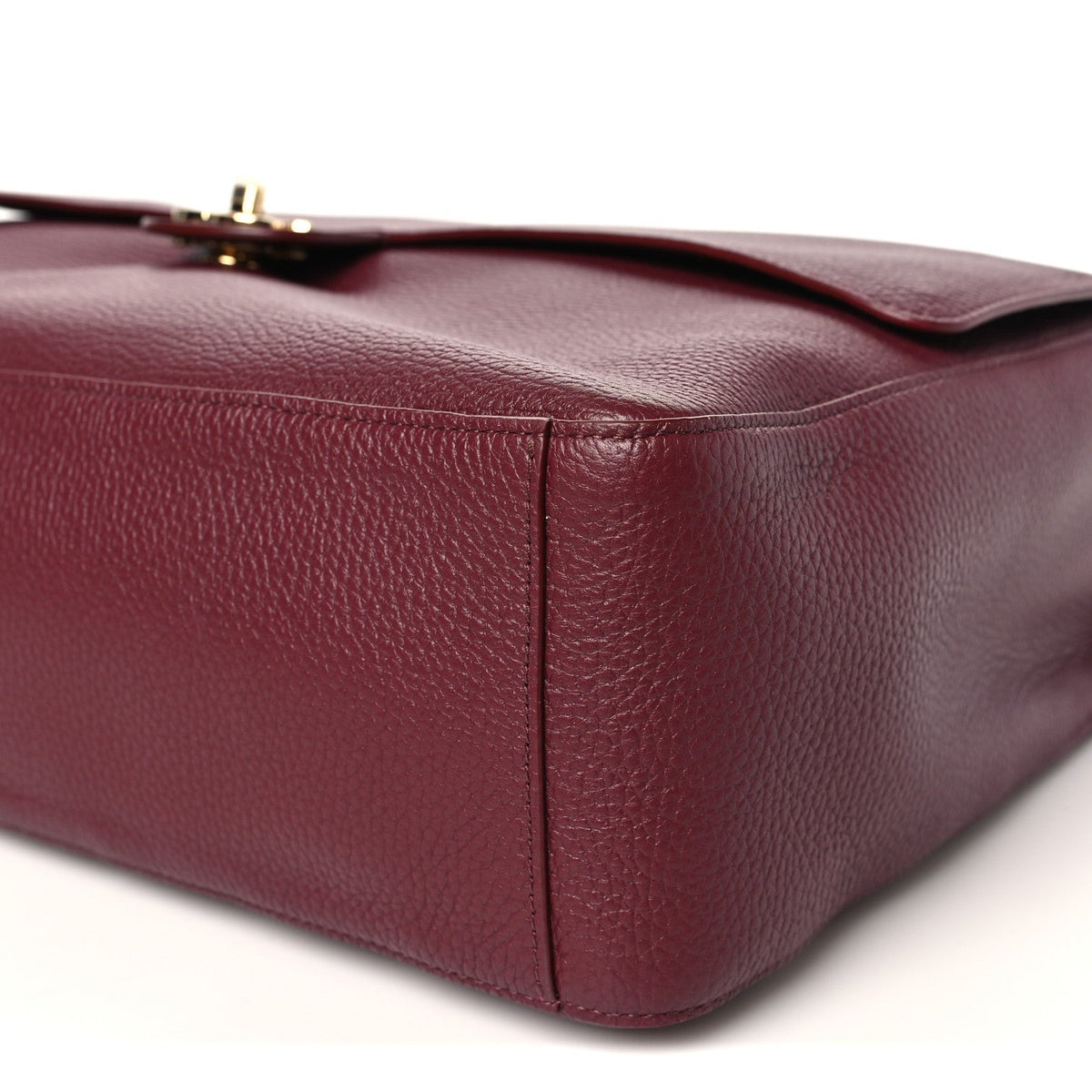 Grained Calfskin Souplissimo Maxi Flap Burgundy