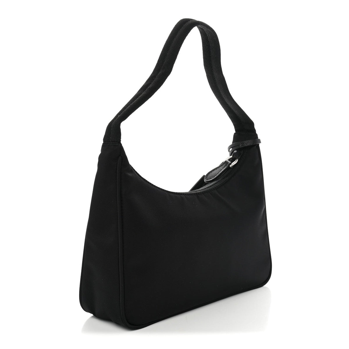 Tessuto Nylon Saffiano Mini Re-Edition 2000 Bag Black