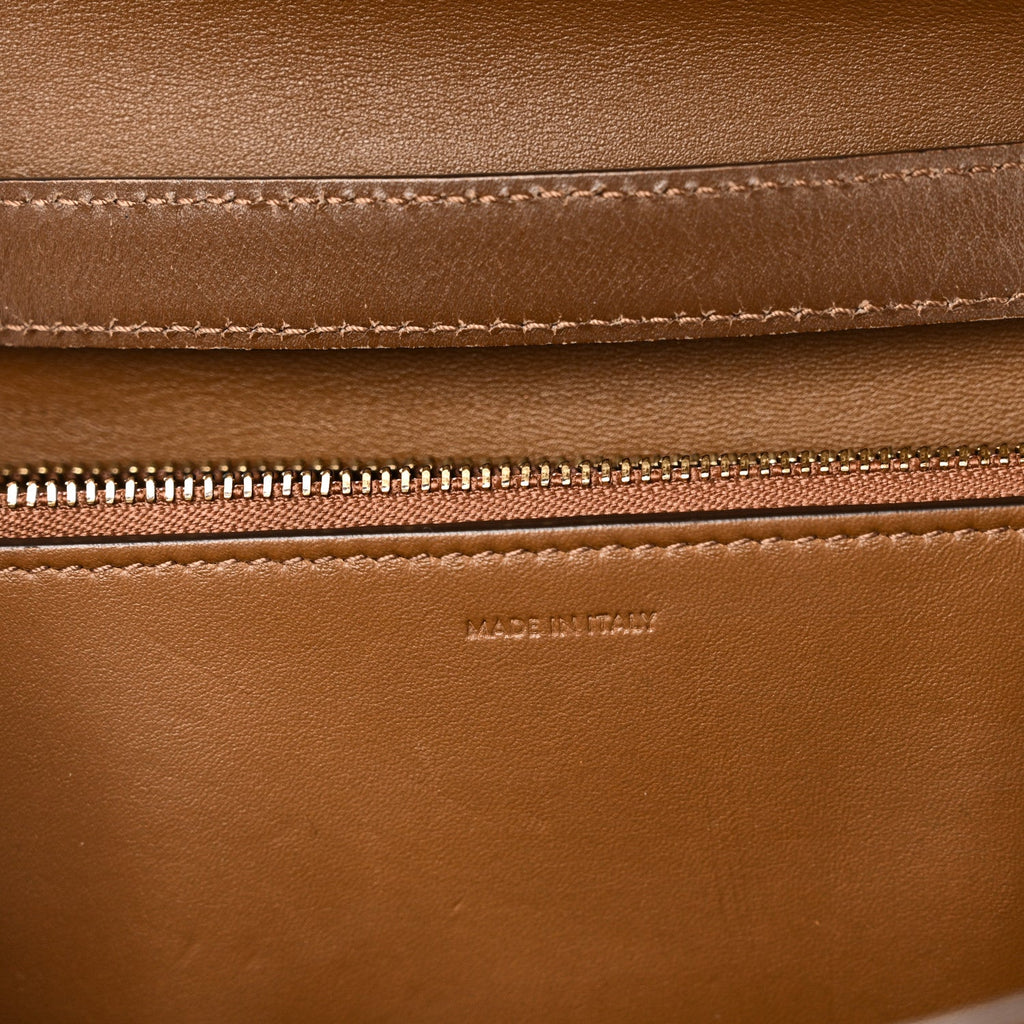 Box Calfskin Medium Classic Box Flap Bag Camel
