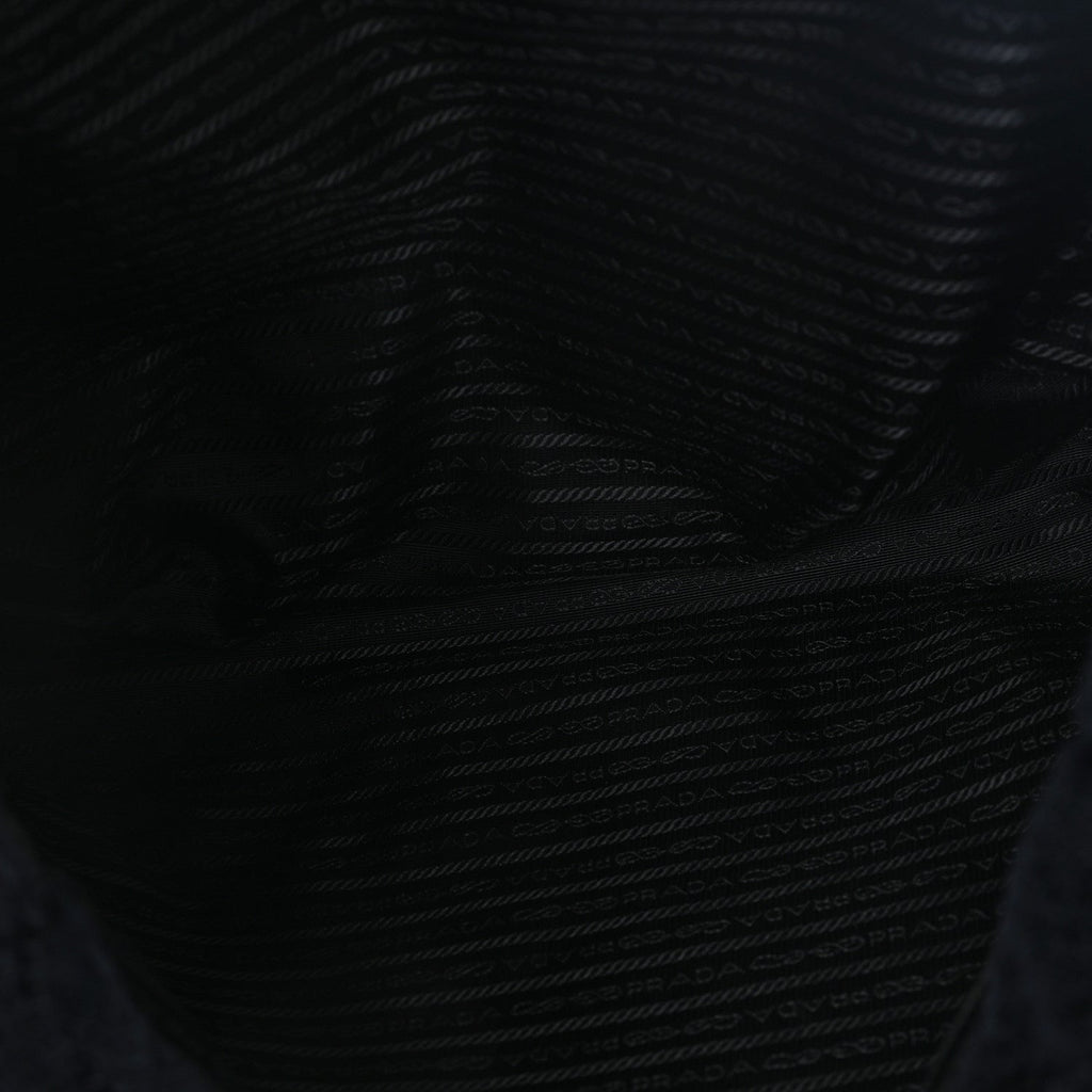 Terry Cloth Tote Bag Black White