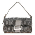 Metallic Lurex Zucca Vitello Baguette Argento