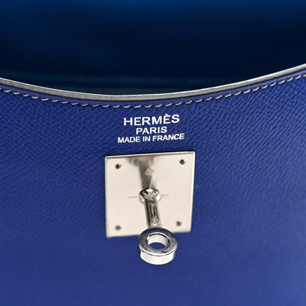 Epsom Kelly Sellier 35 Bleu Electrique