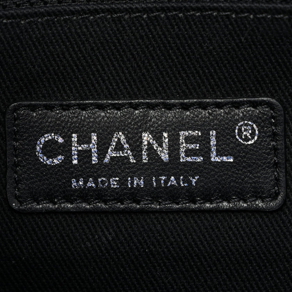 Patent Quilted Large Coco Shine Flap Blue