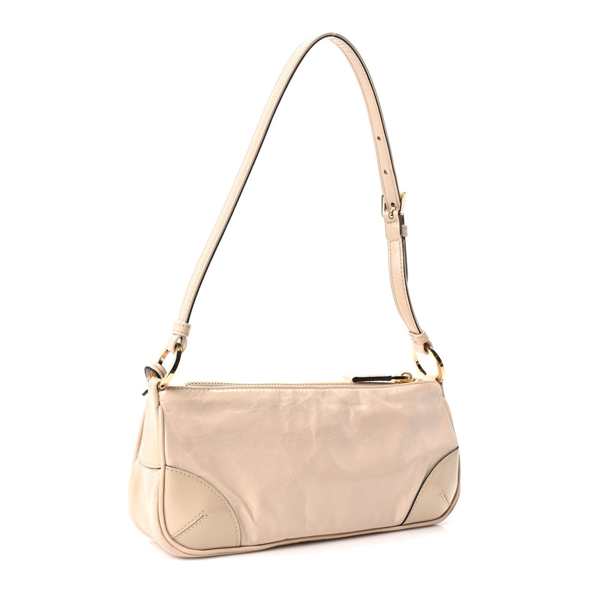 Soft Lux Calfskin Re-Edition 2002 Shoulder Bag Travertine