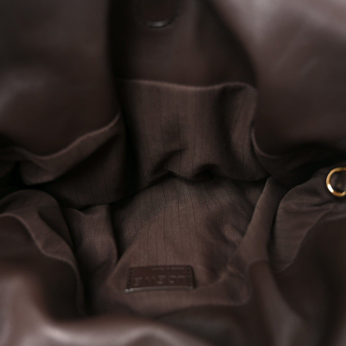 Calfskin Flamenco Puffer Knot Bag Dark Brown