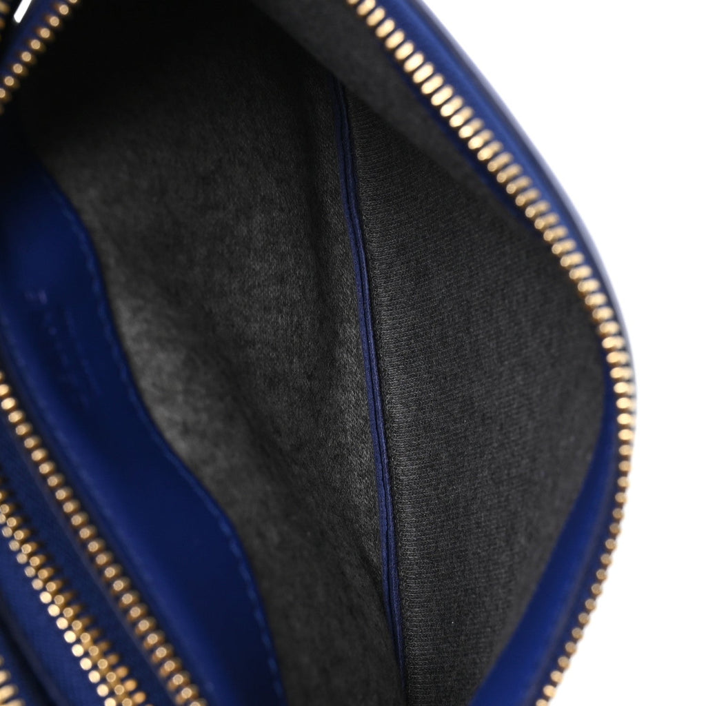 Lambskin Small Trio Crossbody Bag Indigo