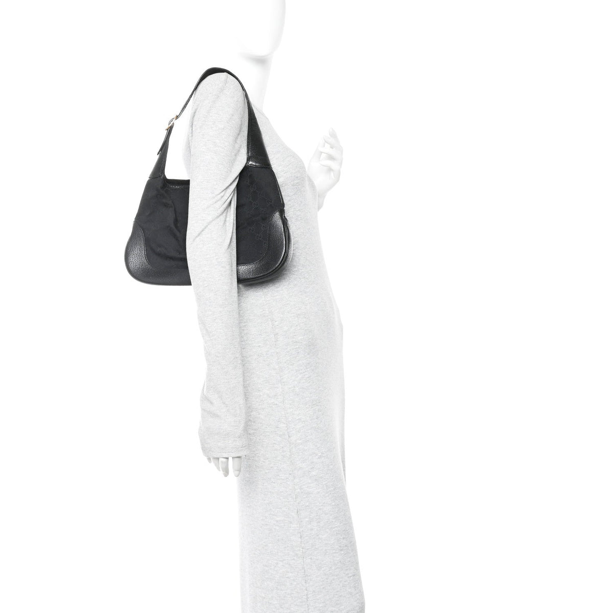 Monogram Small Jackie O Hobo Black