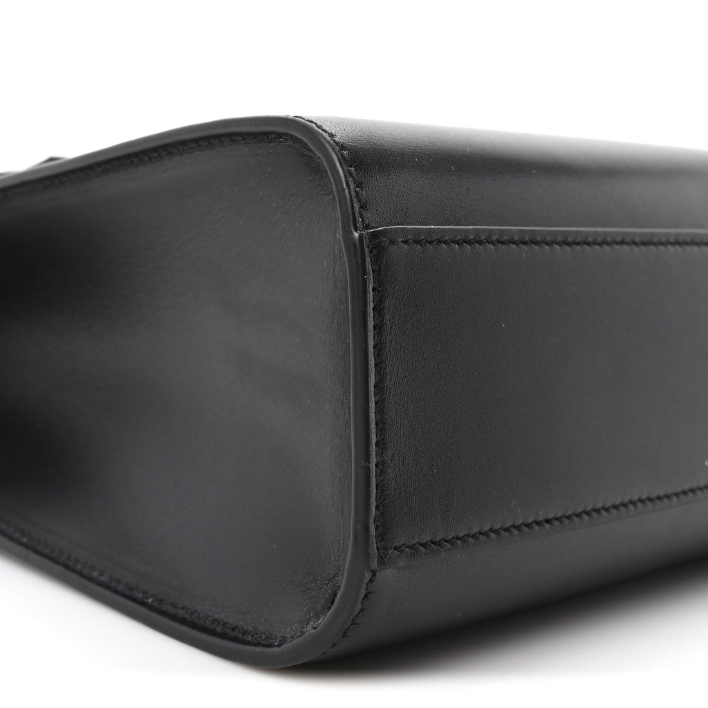 Smooth Calfskin Manhattan Shoulder Bag Black