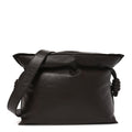 Calfskin Flamenco Puffer Knot Bag Dark Brown