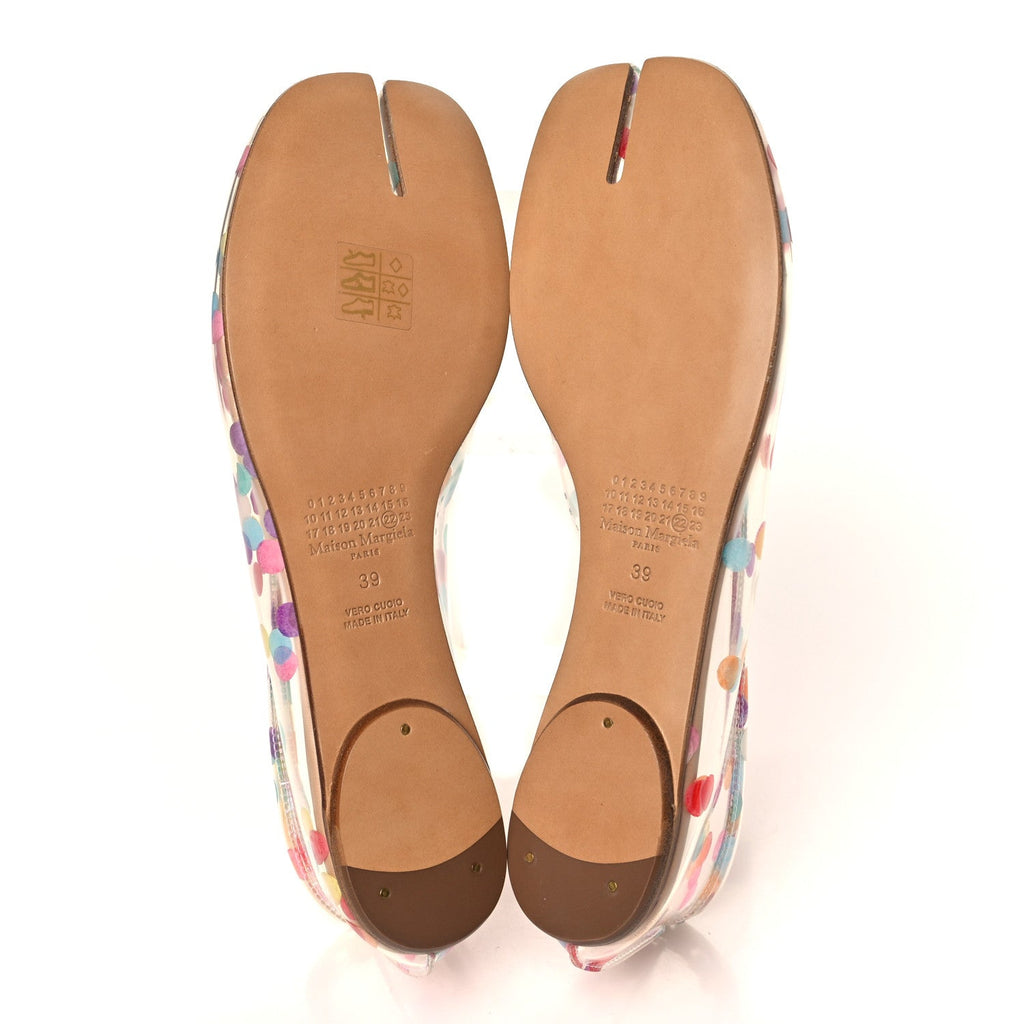 PVC Confetti Printed Tabi Ballerina Flats 39 Multicolor