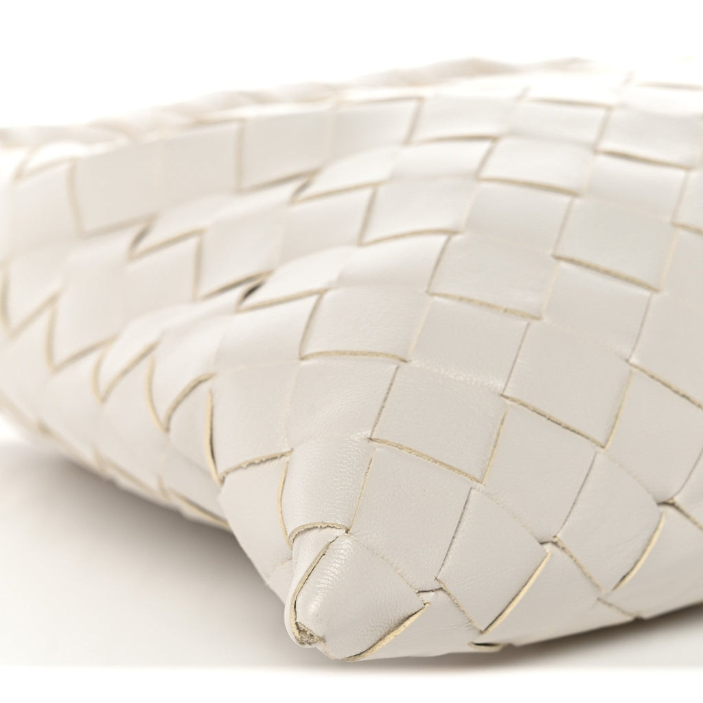 Calfskin Intrecciato Mini Hop White