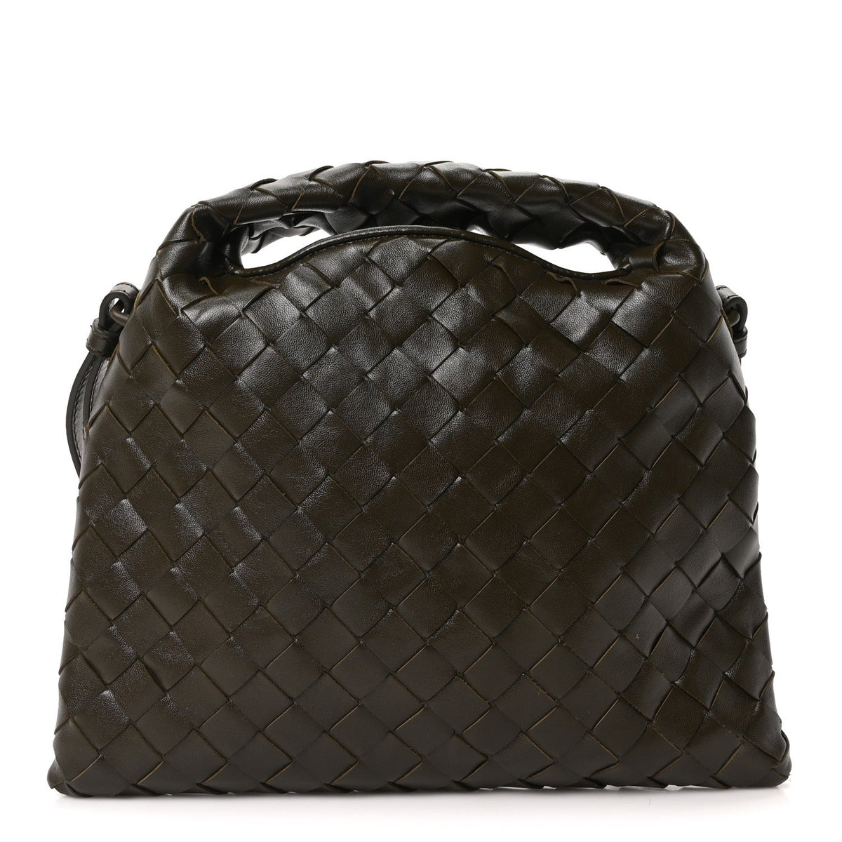 Calfskin Intrecciato Mini Hop Khaki