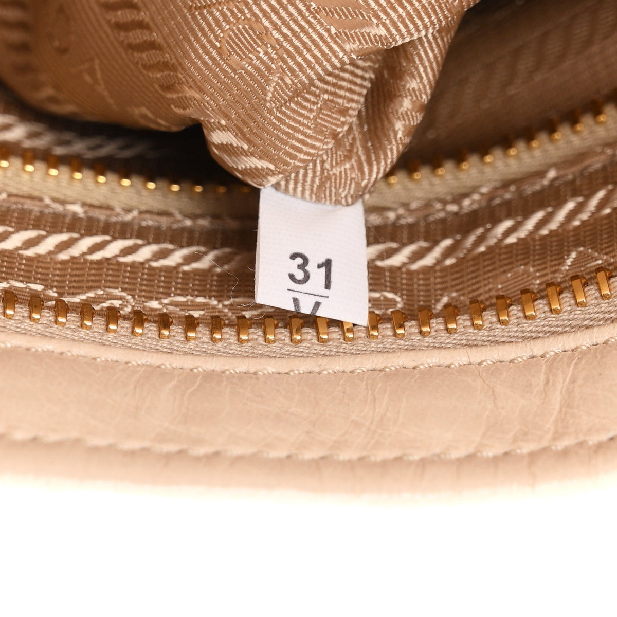 Glossy Calfskin Triangle Large Bonnie Shoulder Bag Travertine