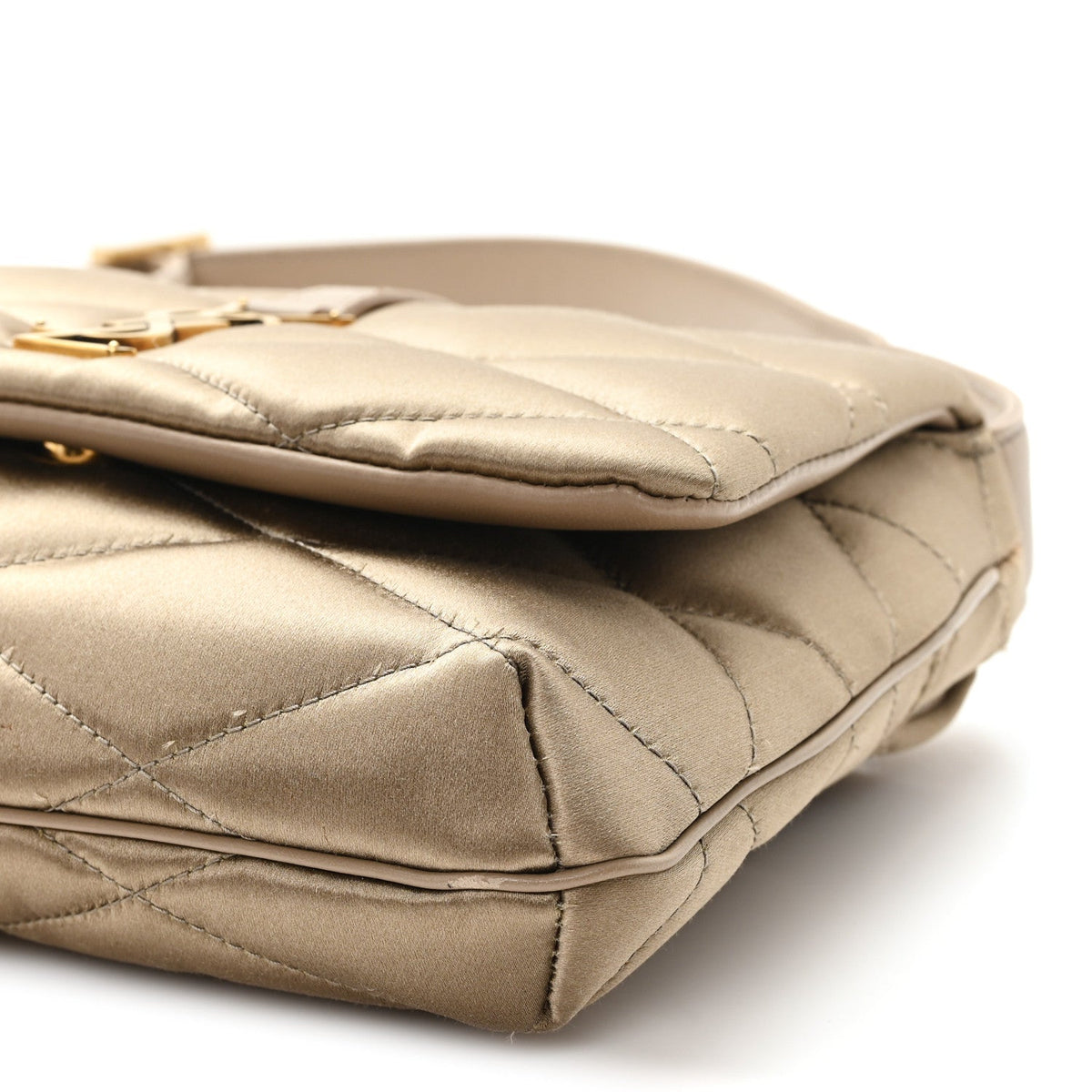 Satin Quilted Le 57 Diamond Shoulder Bag Mouse