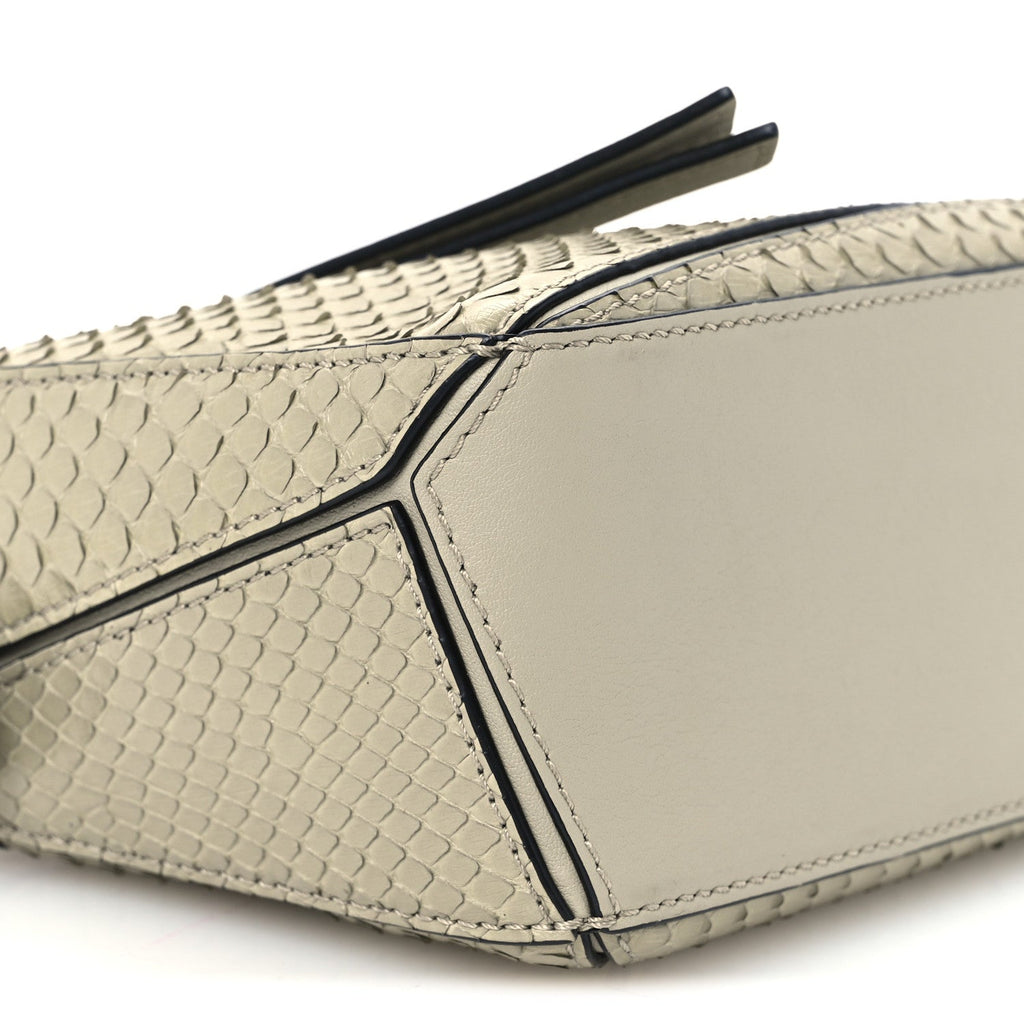 Snakeskin Mini Puzzle Bag Marble Green
