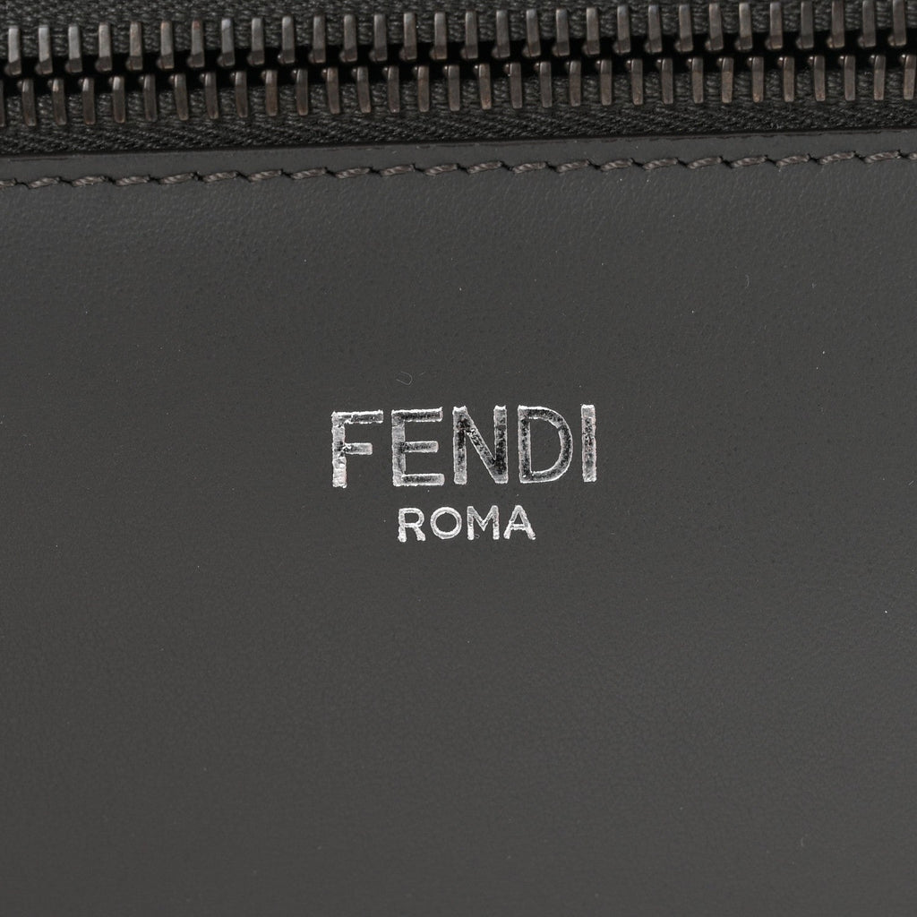 Cuoio Romano Vitello Cover Glazed Fabric Bi-Color FF 1974 Mini Peekaboo I SEE U Satchel Asfalto Praline Tobacco Moro