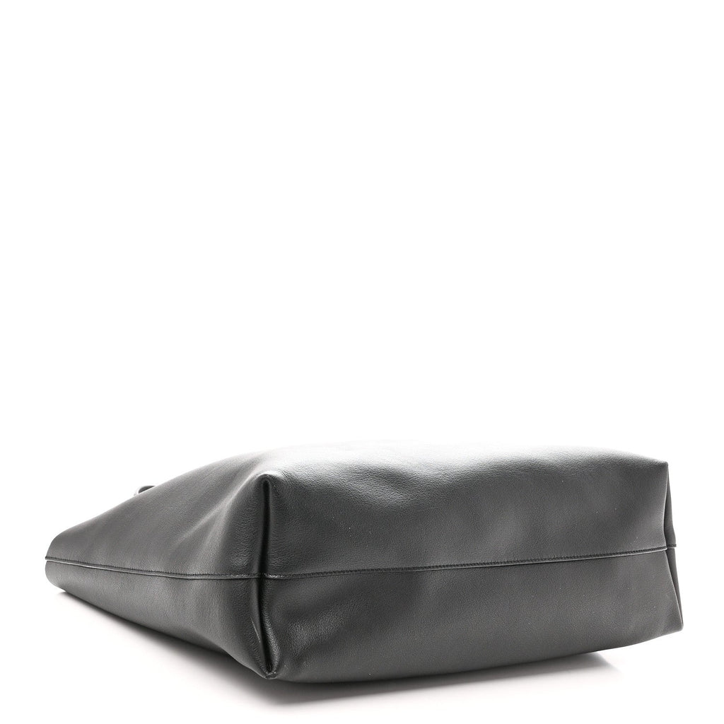 Calfskin Large Shopping Tote Black