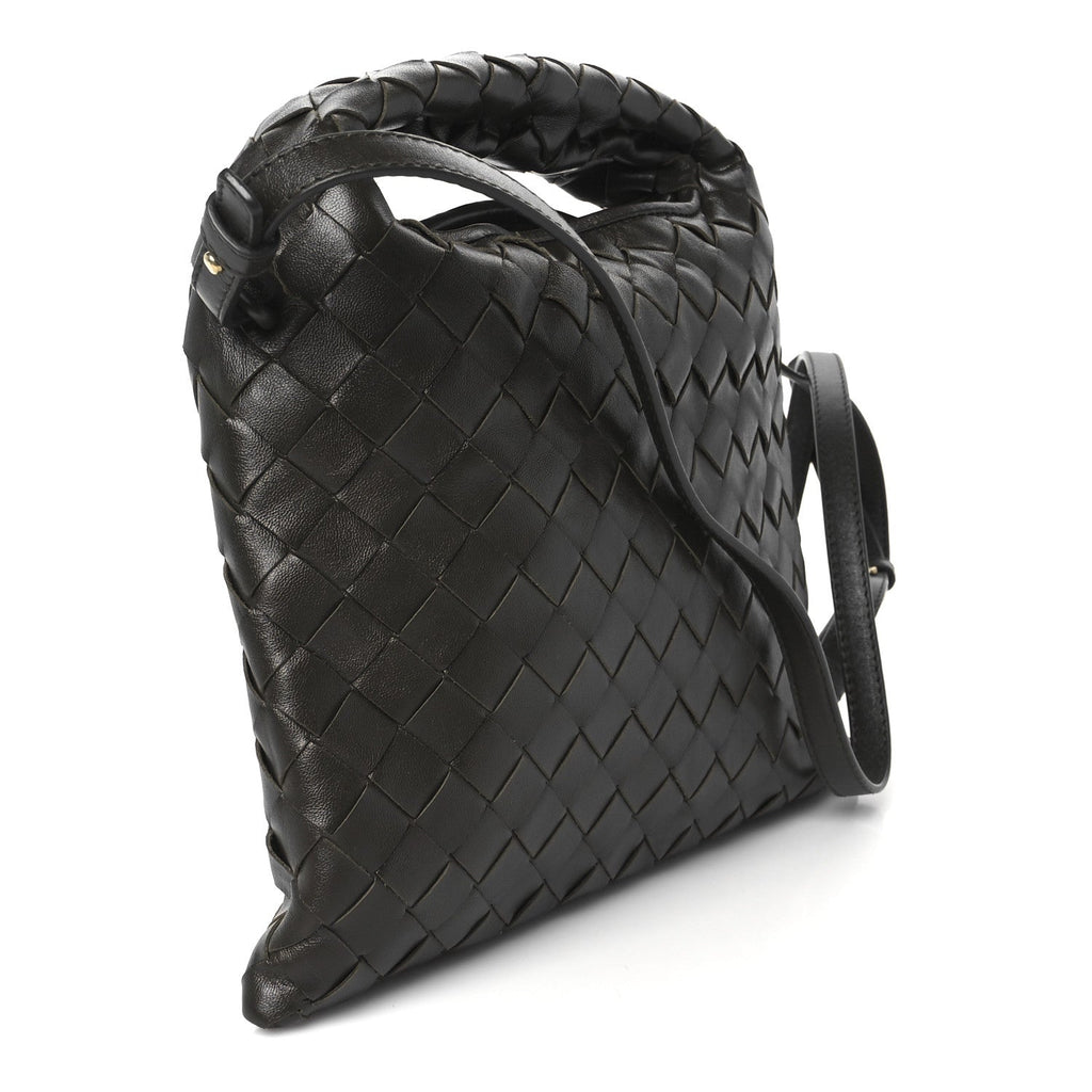 Calfskin Intrecciato Mini Hop Kaki
