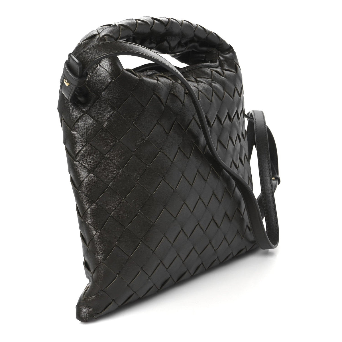 Calfskin Intrecciato Mini Hop Kaki
