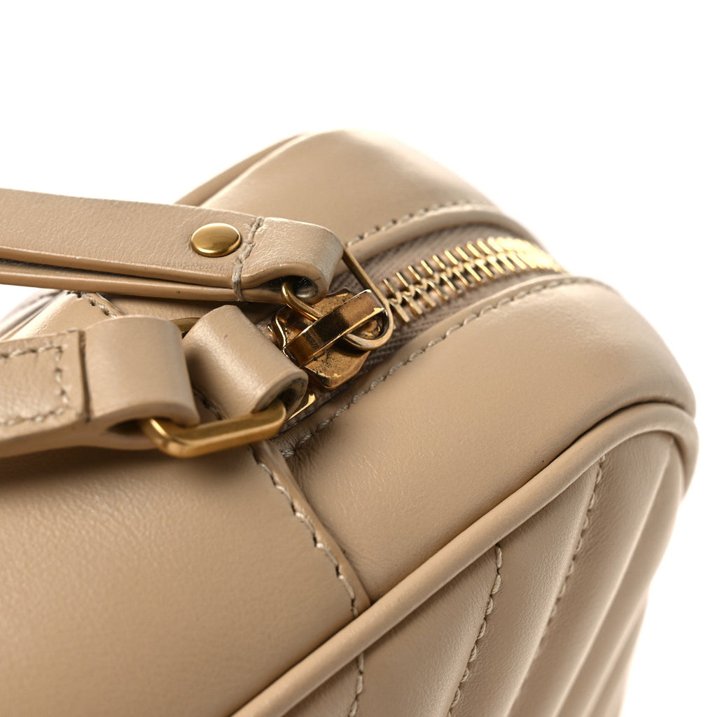 Calfskin Matelasse Monogram Lou Camera Bag Dark Beige