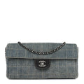Denim Chocolate Bar Quilted East West Flap