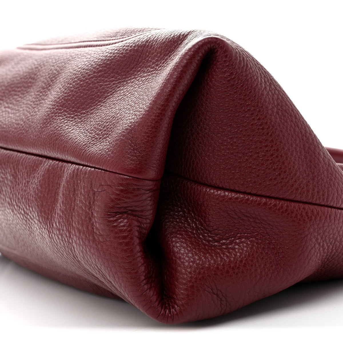 Grained Calfskin Softbit Maxi Shoulder Bag Rosso Ancora