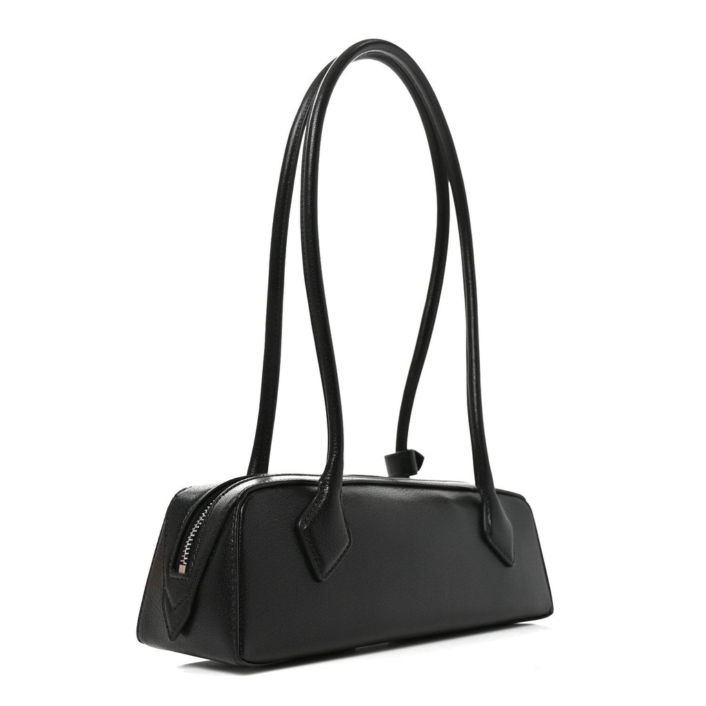 Shiny Goatskin Small Le Teckel Bag Black