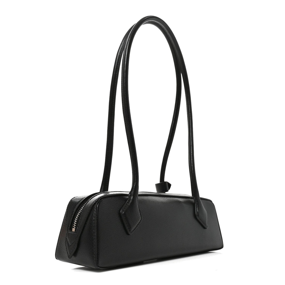 Shiny Goatskin Small Le Teckel Bag Black