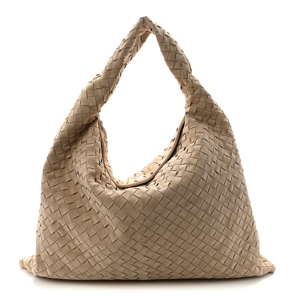 Suede Intrecciato Large Hop Mastice