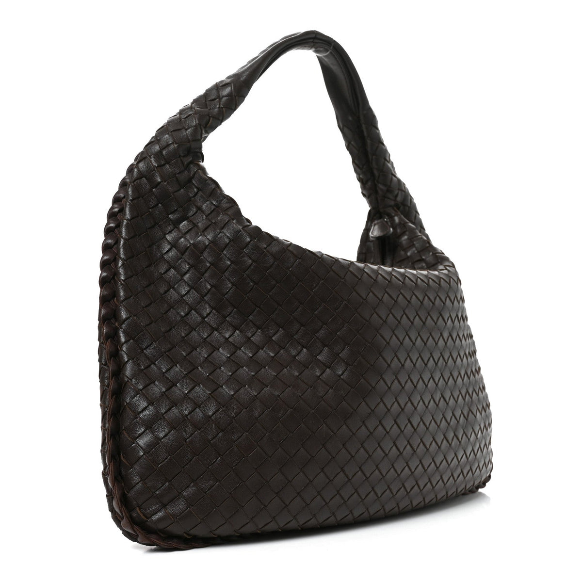 Nappa Intrecciato Medium Veneta Hobo Ebano