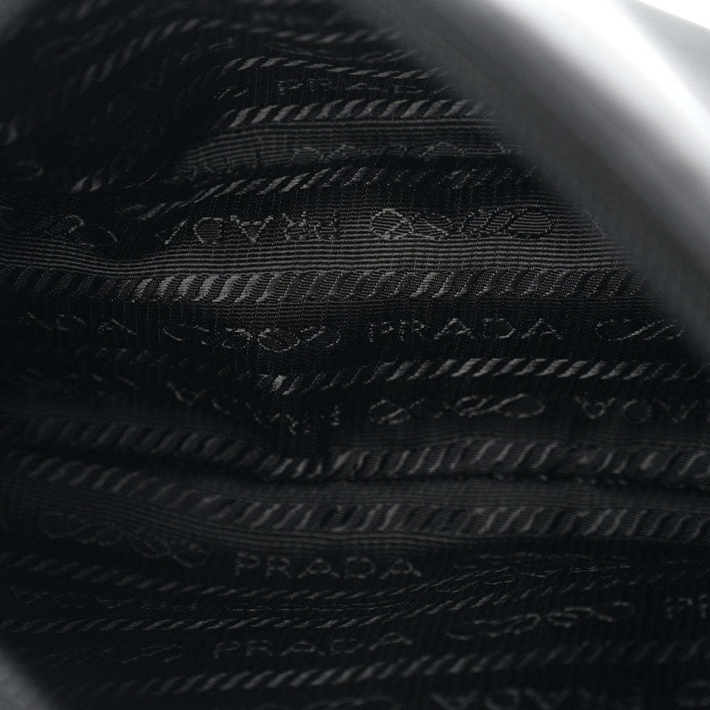 Tessuto Nylon Saffiano Mini Re-Edition 2000 Bag Black