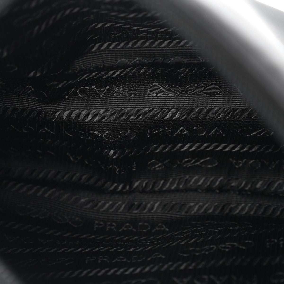 Tessuto Nylon Saffiano Mini Re-Edition 2000 Bag Black