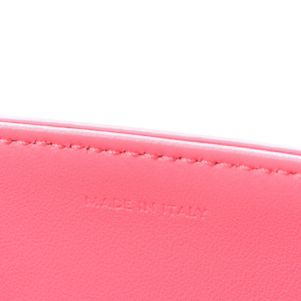 Shiny Calfskin Triomphe Chain Shoulder Bag Flamingo
