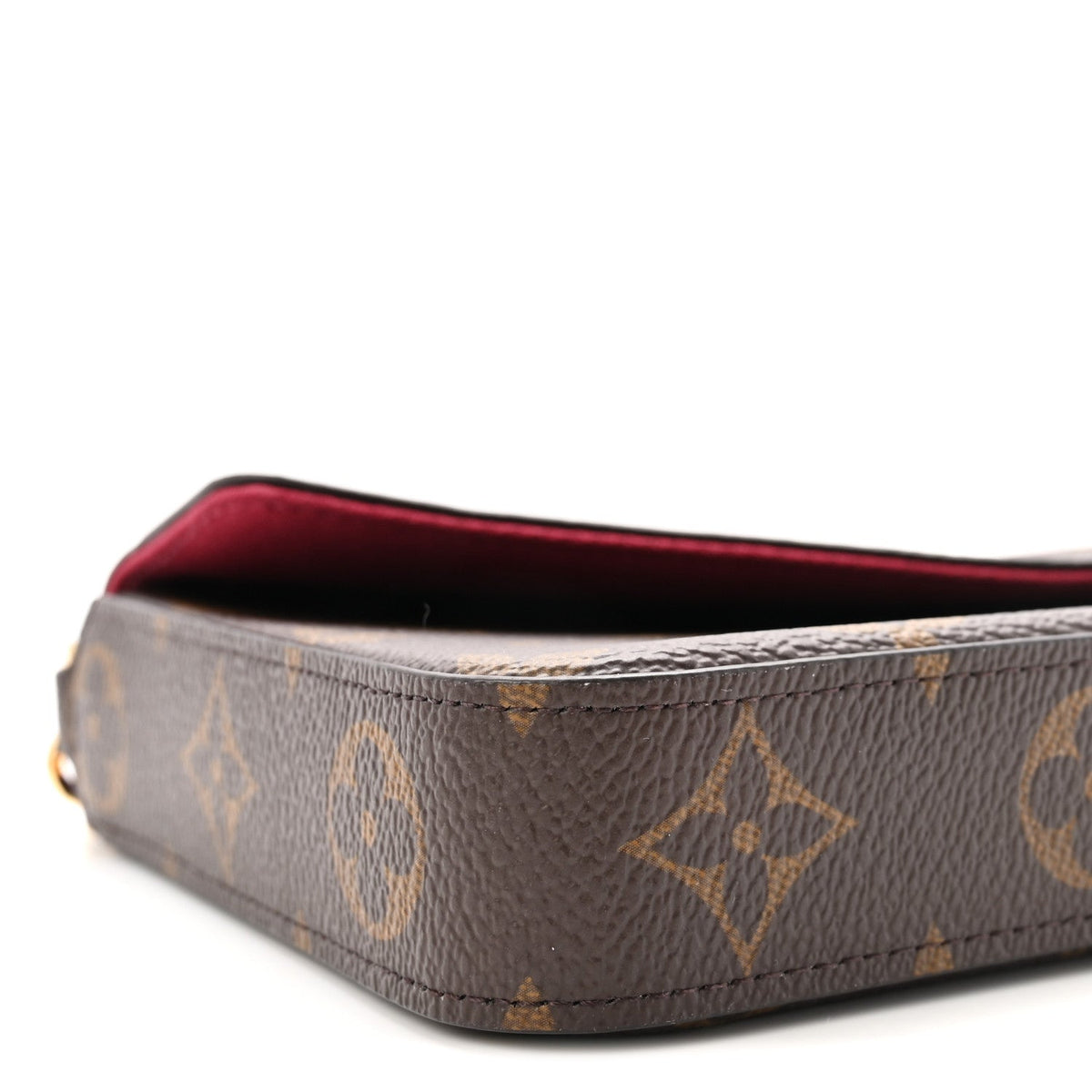 Monogram Pochette Felicie Chain Wallet Fuchsia