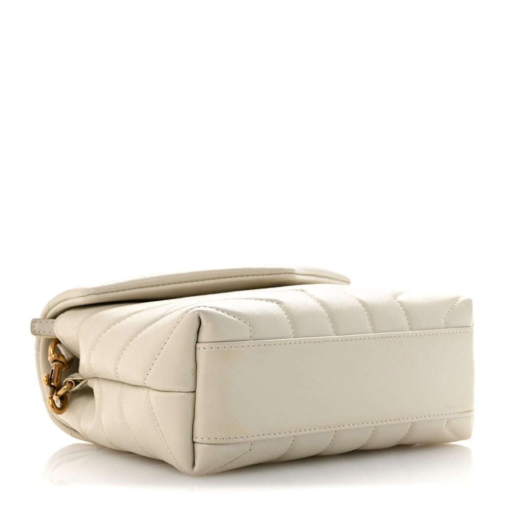 Calfskin Y Quilted Monogram Toy Loulou Crossbody Bag Crema Soft