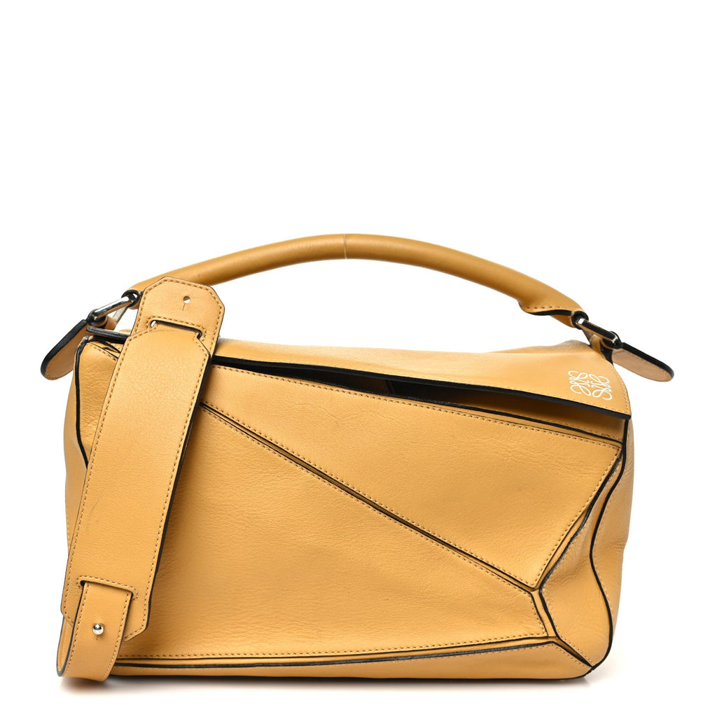 Calfskin Medium Puzzle Bag Yellow