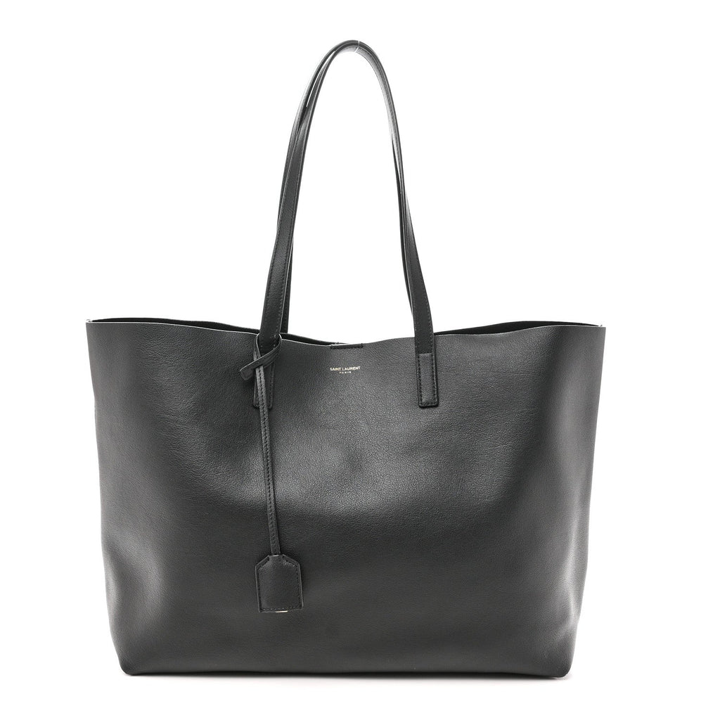 Calfskin Large Shopping Tote Black