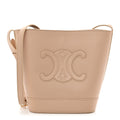 Smooth Calfskin Small Cuir Triomphe Bucket Bag Nude