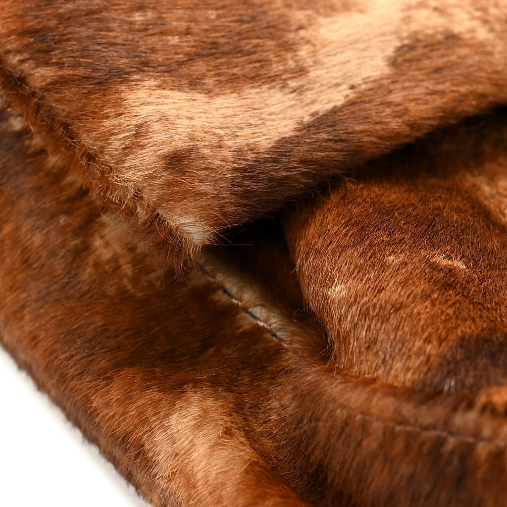 Calf Hair Zebra Print Baguette Brown