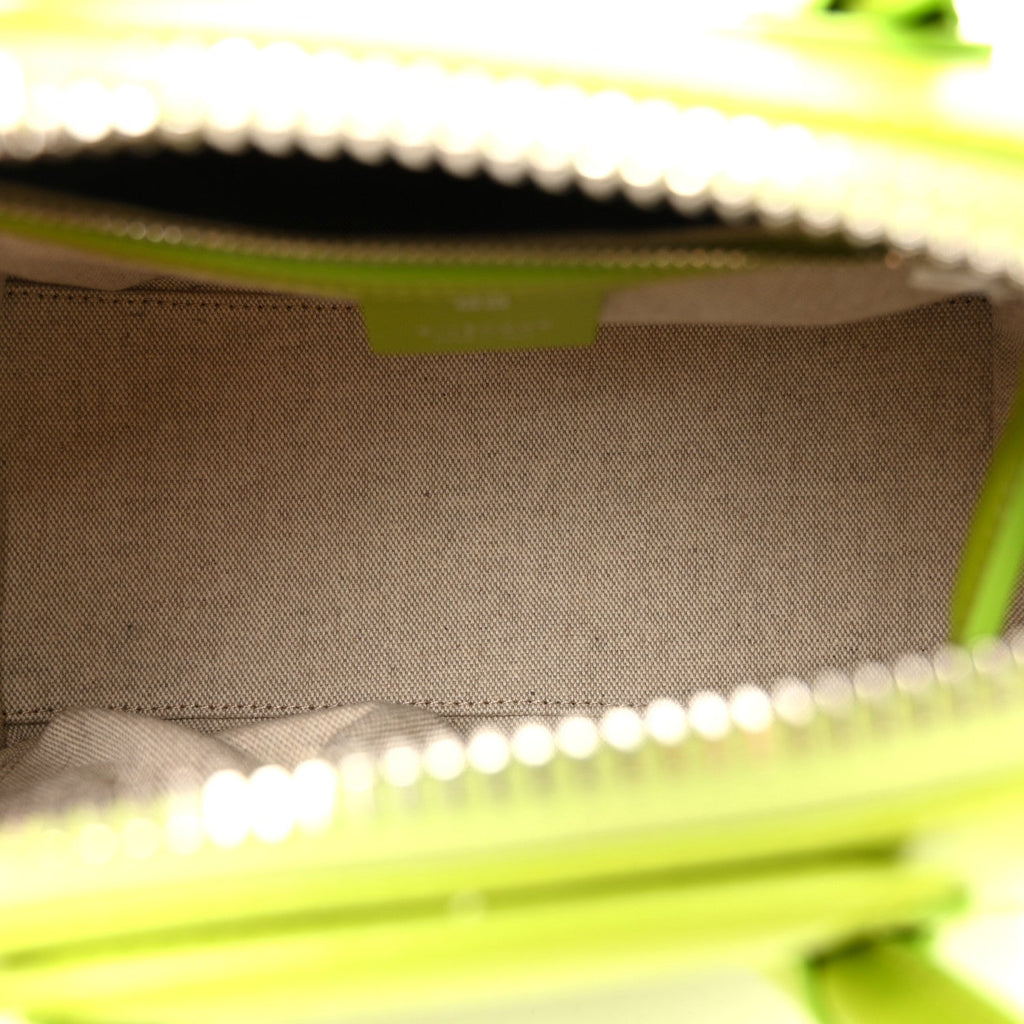 Shiny Lord Calfskin Mini Antigona Citrus Green