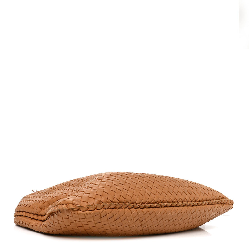 Nappa Intrecciato Large Veneta Hobo Caramel