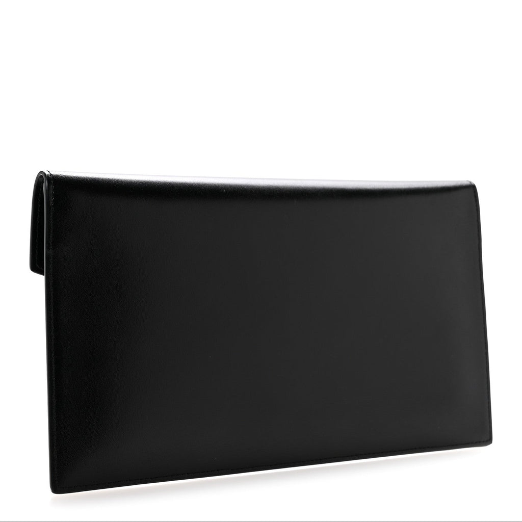 Smooth Shiny Calfskin Monogram Uptown Pouch Black